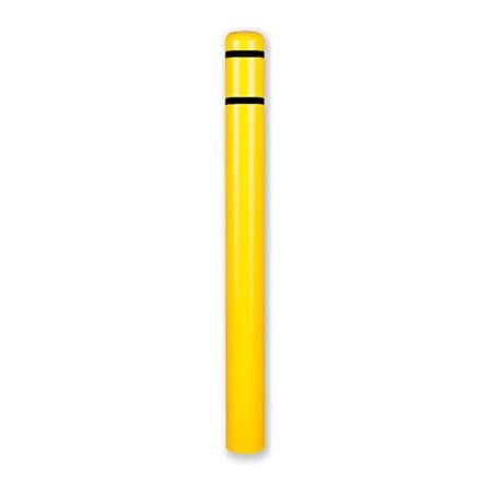 Post Guard Post Guard Bollard Cover 4.5"Dia. x 52" H, Yellow/Black Tape CL1385BK